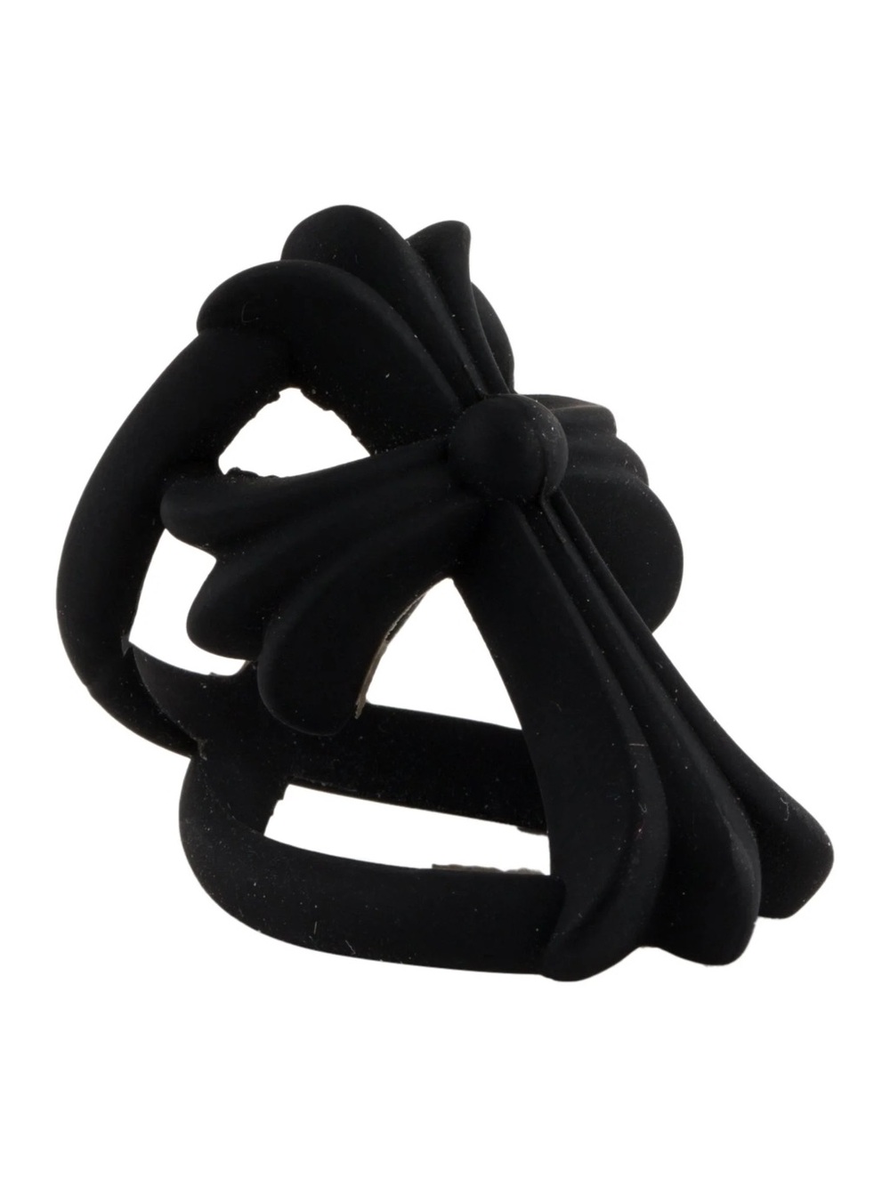 Black Cross Statement Ring - Women's Fashion Accessory